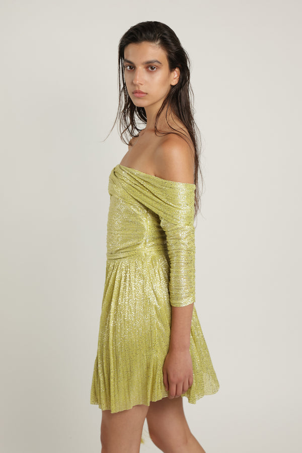 Sabina Musáyev BALLERINA DRESS EVENING WEAR SUNNY LIME