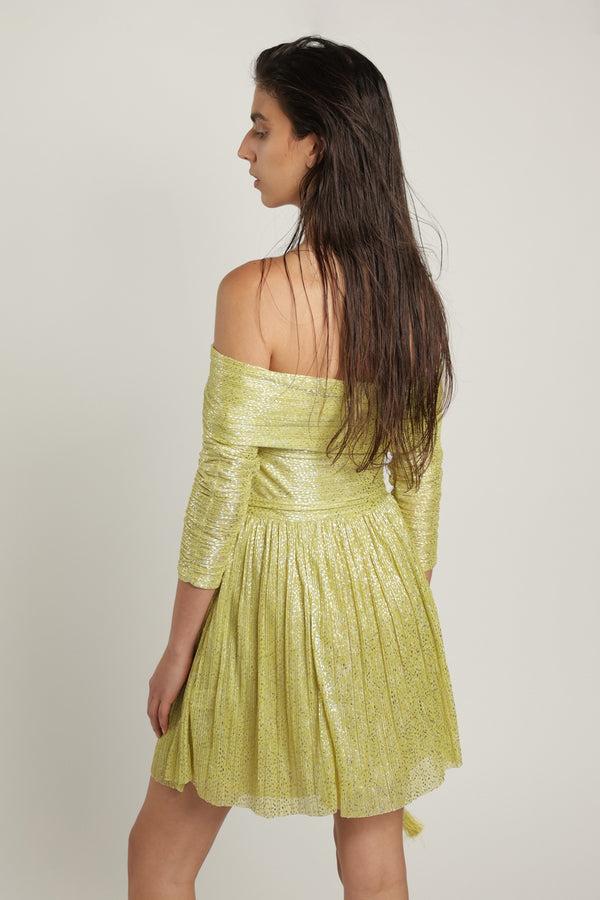 Sabina Musáyev BALLERINA DRESS EVENING WEAR SUNNY LIME