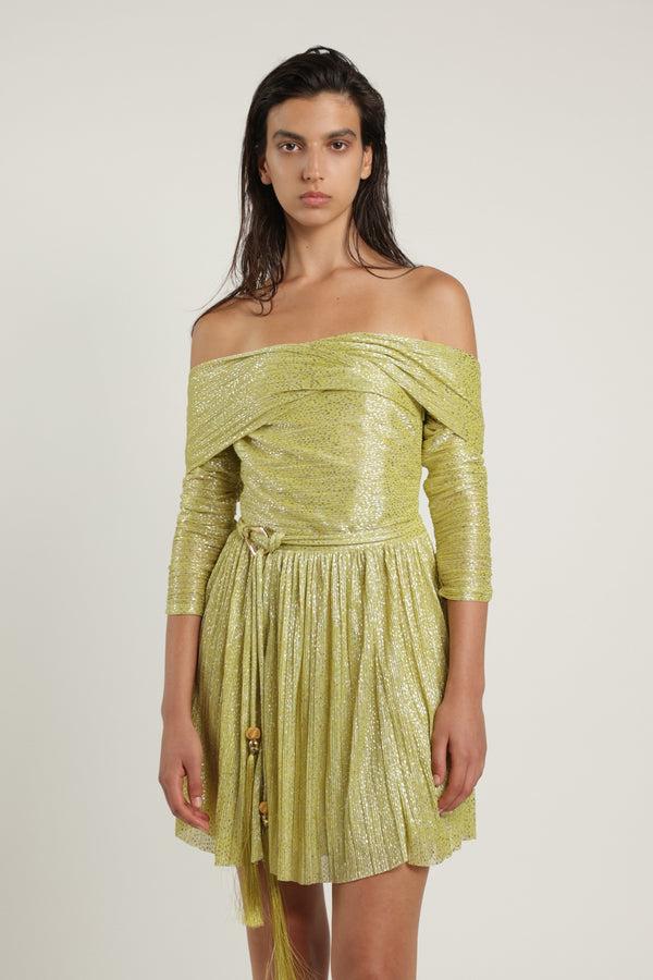 sabina musáyev BALLERINA DRESS EVENING WEAR SUNNY LIME