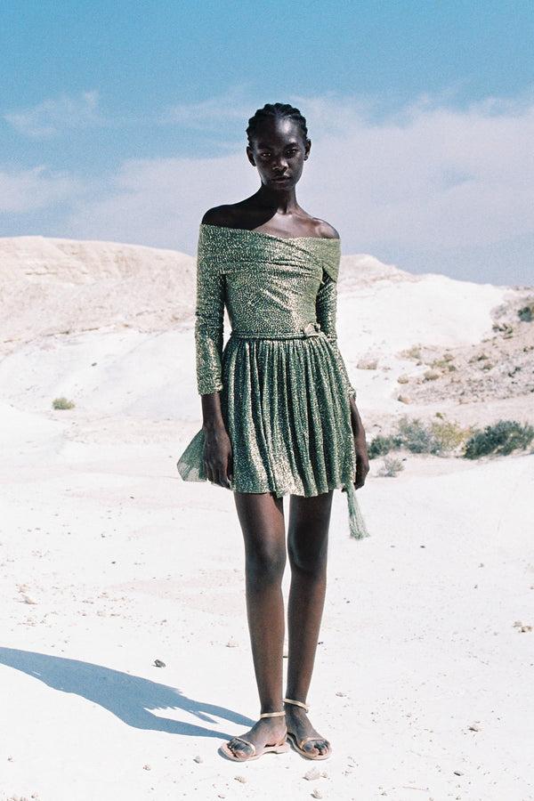 Sabina Musáyev BALLERINA DRESS SUMMER SALE 50% OFF OLIVE GREEN