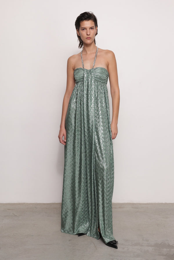 sabina musáyev BRUNA DRESS EVENING WEAR SMOKED SAGE