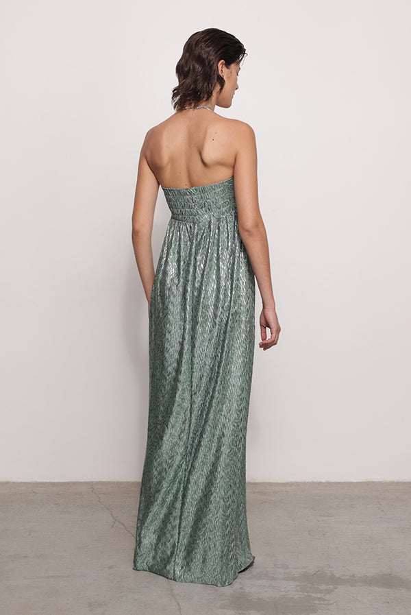 Sabina Musáyev BRUNA DRESS PRE FALL WINTER 25/26 SMOKED SAGE