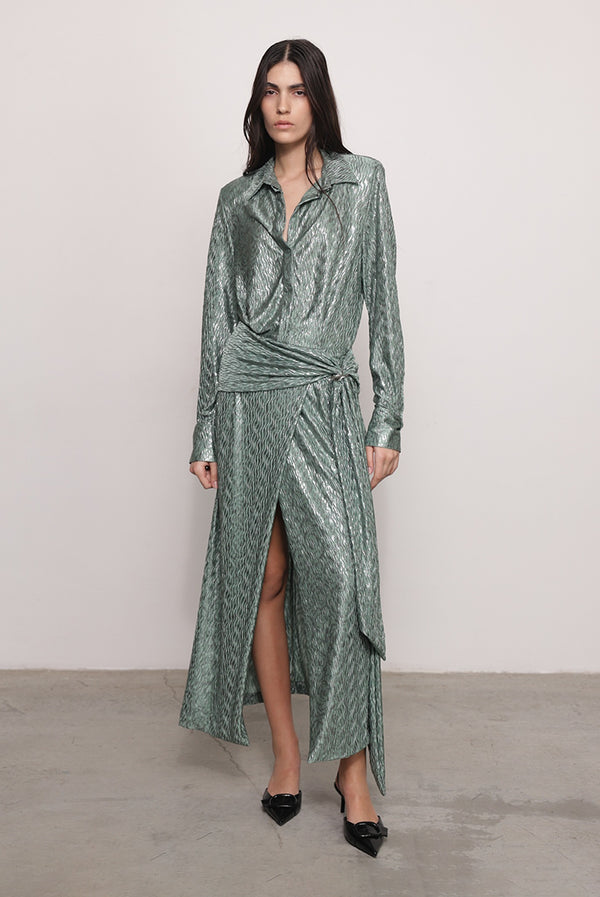 sabina musáyev CARLEY DRESS EVENING WEAR SMOKED SAGE