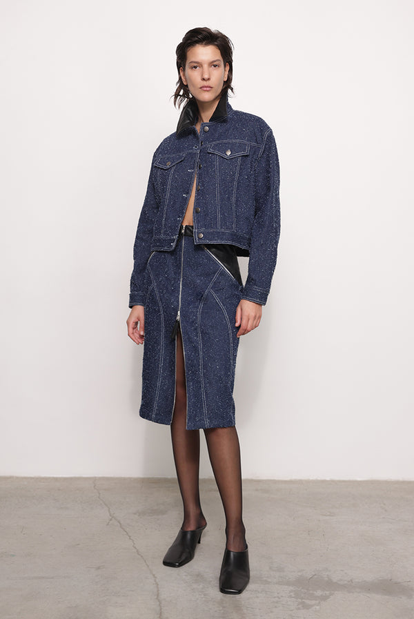 sabina musáyev CHERIN SKIRT PRE FALL WINTER 25/26 DARK BLUE