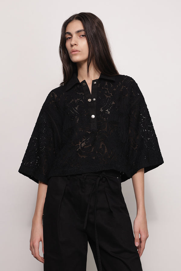 sabina musáyev COLMAR TOP PRE FALL WINTER 25/26 BLACK
