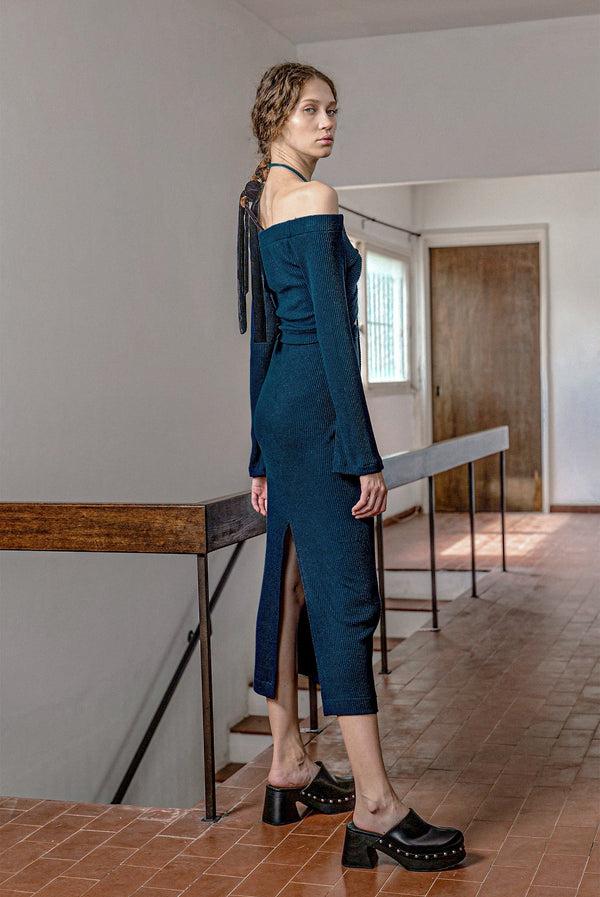 Sabina Musáyev COLT SKIRT SOFT CASUAL DARK SAPPHIRE