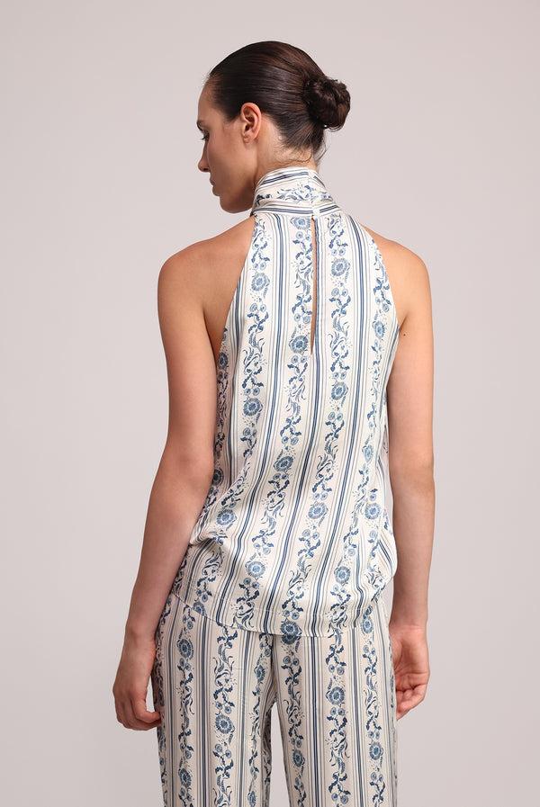 Sabina Musáyev COURTNEY TOP SOFT CASUAL IVORY PRINT