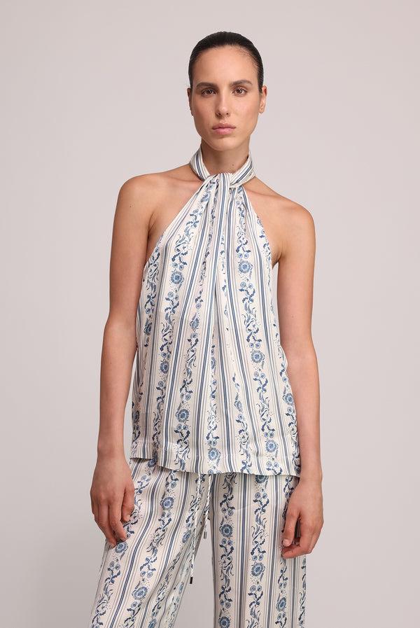 sabina musáyev COURTNEY TOP SOFT CASUAL IVORY PRINT