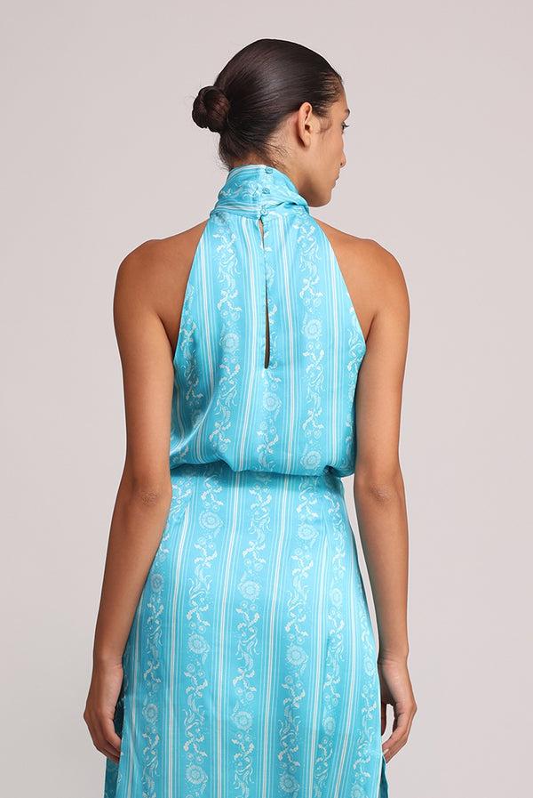 Sabina Musáyev COURTNEY TOP SOFT CASUAL TURQUOISE PRINT