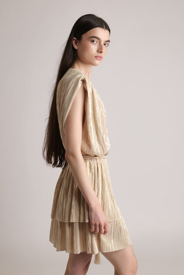Sabina Musáyev DALIT DRESS SUMMER SALE 50% OFF SANDSTONE