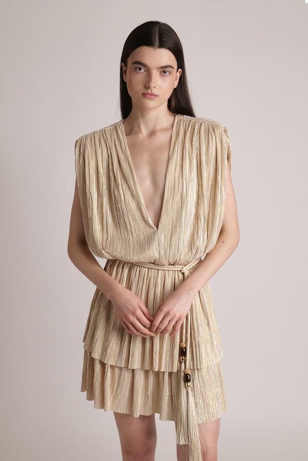 Sabina Musáyev DALIT DRESS SUMMER SALE 50% OFF SANDSTONE
