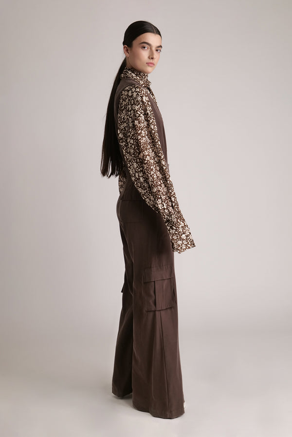 Sabina Musáyev DANTE JUMPSUIT SUMMER SALE 50% OFF DARK BROWN