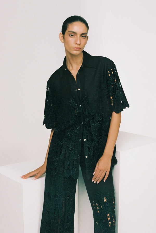 sabina musáyev EMILIO TOP PRE FALL WINTER 25/26 BLACK