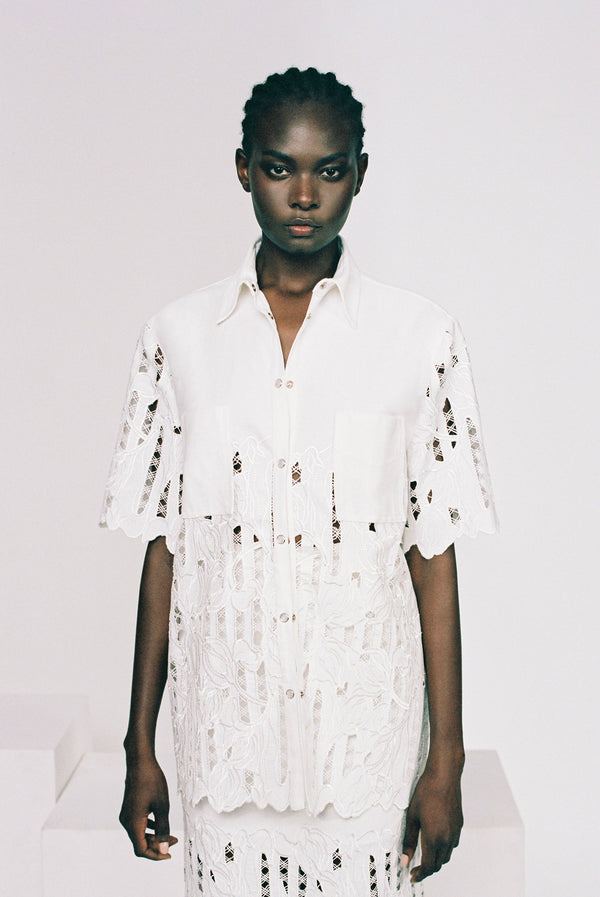 sabina musáyev EMILIO TOP PRE FALL WINTER 25/26 OFF WHITE