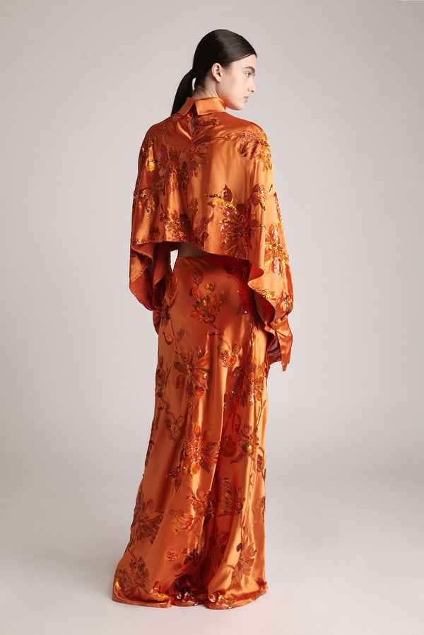 Sabina Musáyev FRANCIS SKIRT SUMMER SALE 50% OFF ORANGE