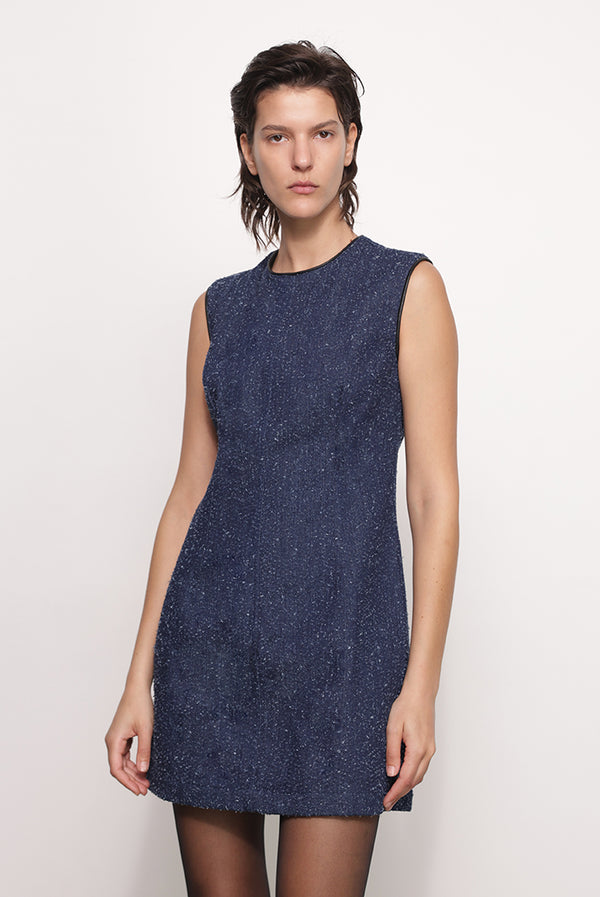 Sabina Musáyev GALLA DRESS PRE FALL WINTER 25/26 DARK BLUE