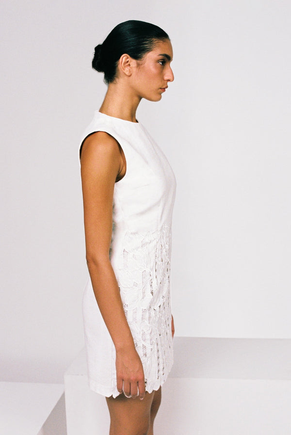 Sabina Musáyev GEORGIA DRESS PRE FALL WINTER 25/26 OFF WHITE