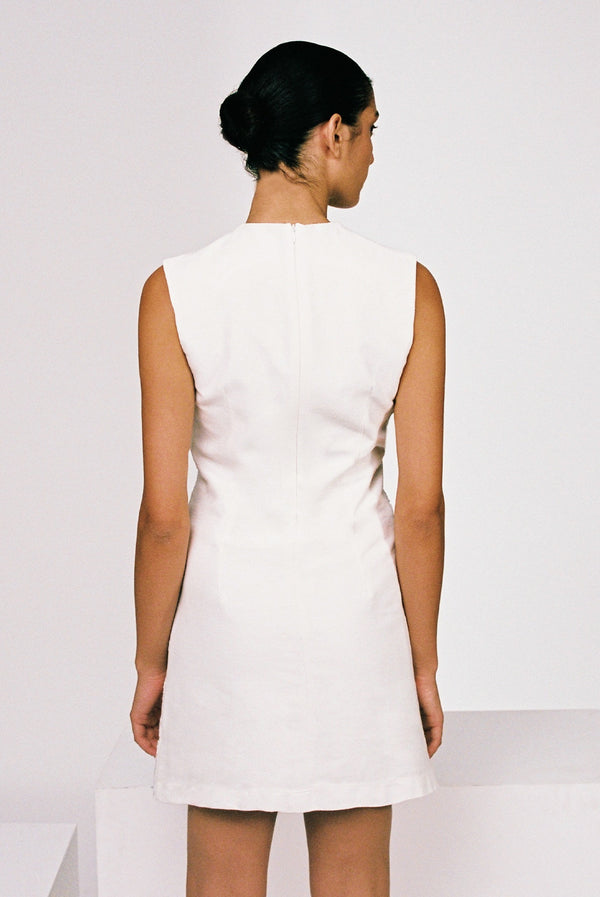 Sabina Musáyev GEORGIA DRESS PRE FALL WINTER 25/26 OFF WHITE