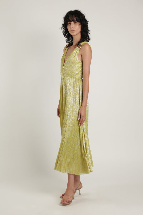 Sabina Musáyev GLORIOSA DRESS EVENING WEAR SUNNY LIME