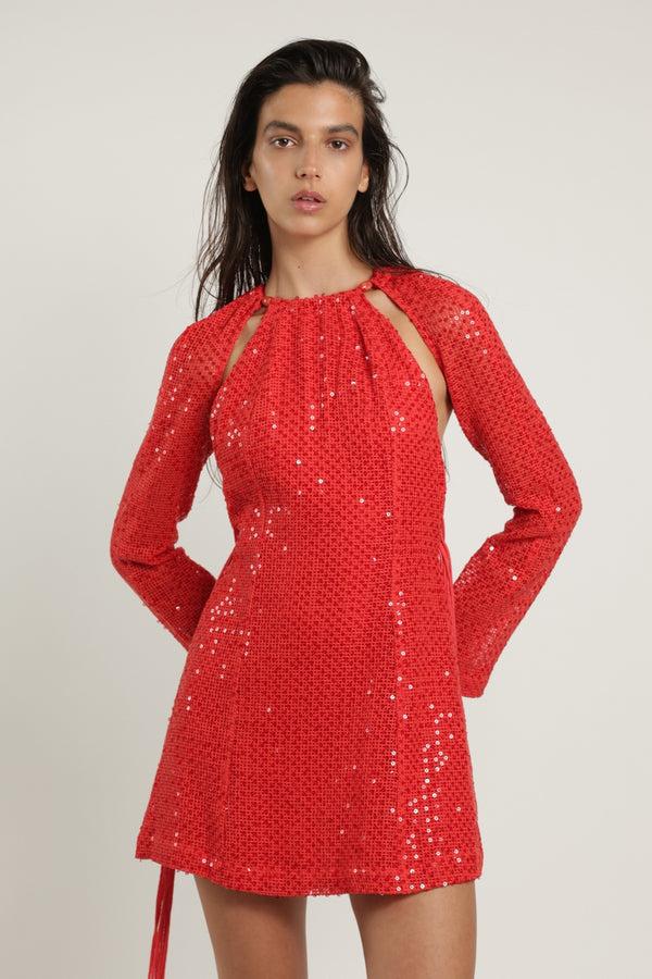 sabina musáyev GRETA DRESS SUMMER SALE 50% OFF RADIANT RED