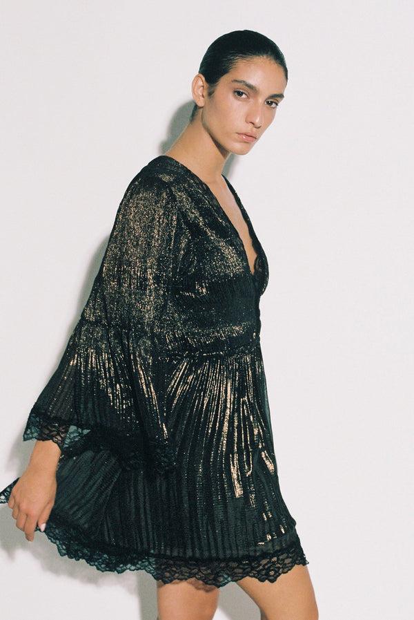 Sabina Musáyev HELEN DRESS PRE FALL WINTER 25/26 BLACK BRONZE