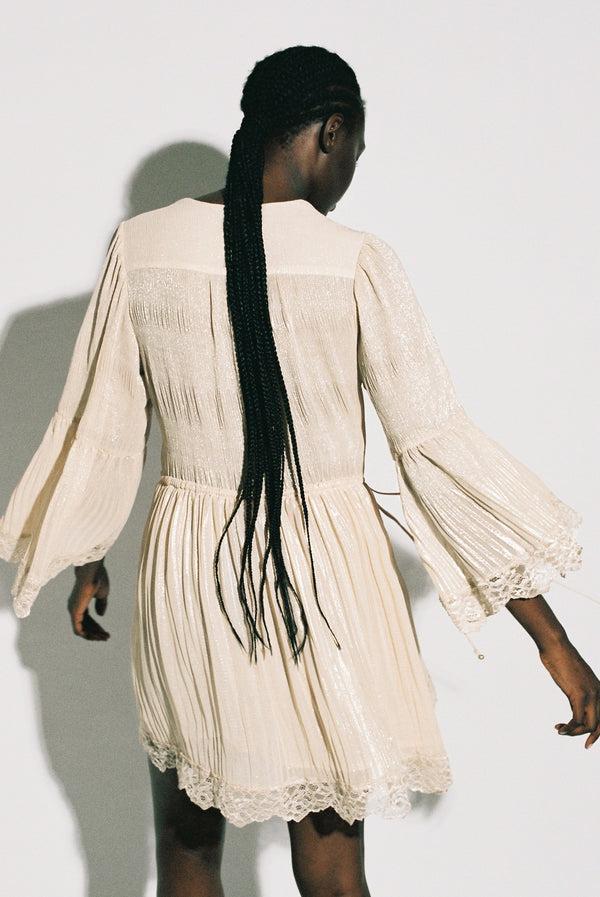 Sabina Musáyev HELEN DRESS PRE FALL WINTER 25/26 GOLDEN BLONDE