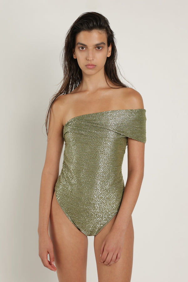 Sabina Musáyev ILLAI BODYSUIT SUMMER SALE 50% OFF OLIVE GREEN