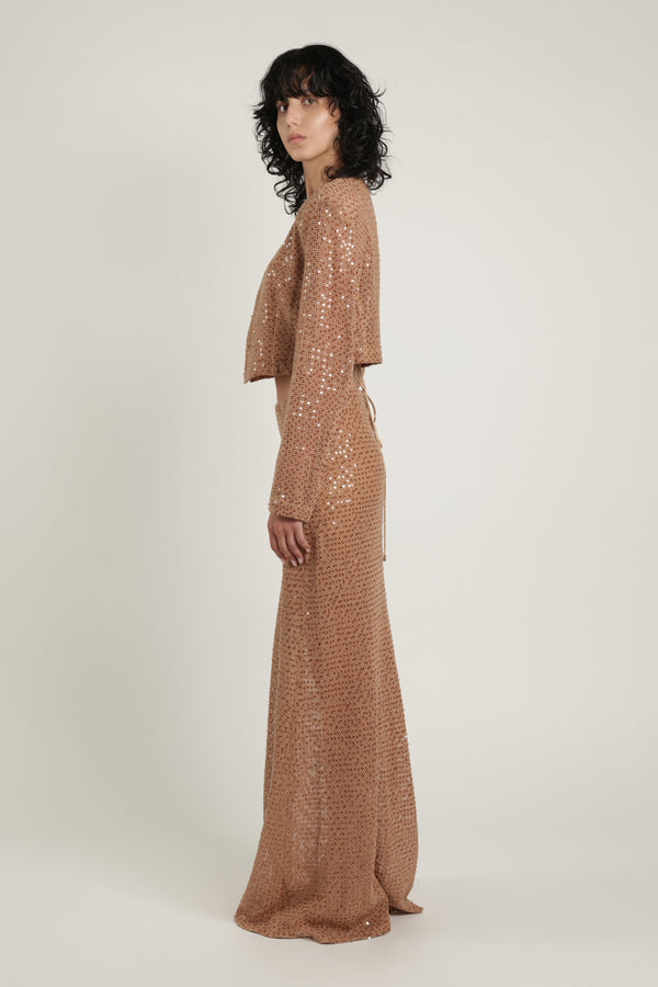 Sabina Musáyev JULIANA SKIRT SUMMER SALE 50% OFF PECAN