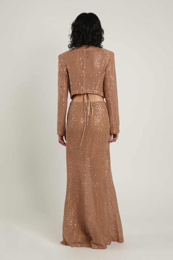 Sabina Musáyev JULIANA SKIRT SUMMER SALE 50% OFF PECAN