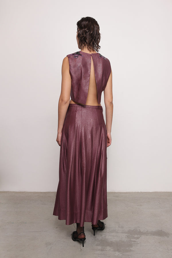 Sabina Musáyev JULIE SKIRT PRE FALL WINTER 25/26 CHERRY