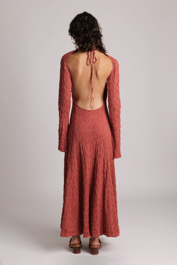 Sabina Musáyev KATHERINE DRESS SOFT CASUAL RED CLAY