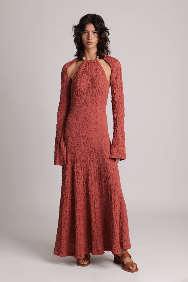 sabina musáyev KATHERINE DRESS SOFT CASUAL RED CLAY