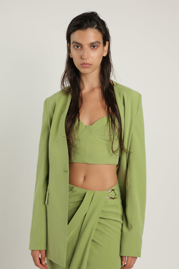 sabina musáyev KENZIE JACKET SUMMER SALE 50% OFF PALM GREEN
