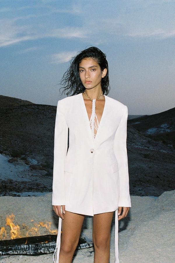 Sabina Musáyev KENZIE JACKET SUMMER SALE 50% OFF WHITE SNOW