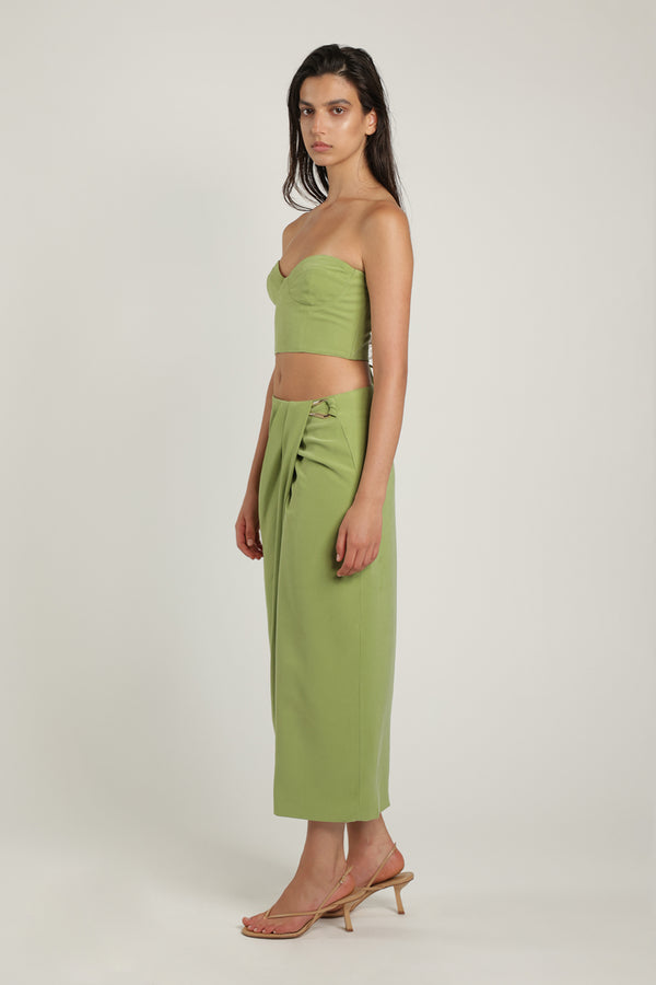 Sabina Musáyev LIA TOP SUMMER SALE 50% OFF PALM GREEN