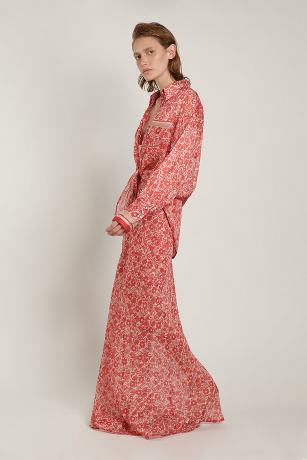 Sabina Musáyev LILACH SKIRT SUMMER SALE 50% OFF RED PRINT