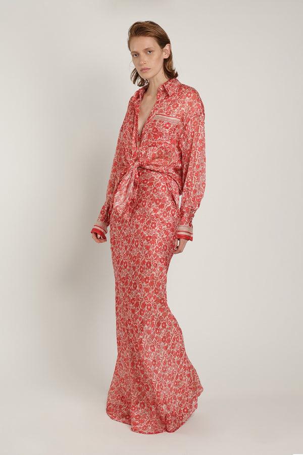 sabina musáyev LILACH SKIRT SUMMER SALE 50% OFF RED PRINT