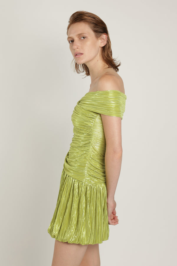 Sabina Musáyev LILIUM DRESS EVENING WEAR LIME GREEN