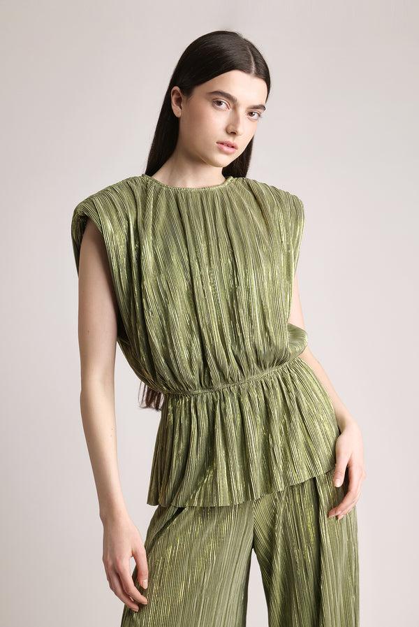 sabina musáyev LIRAZ TOP SUMMER SALE 50% OFF OLIVE GREEN