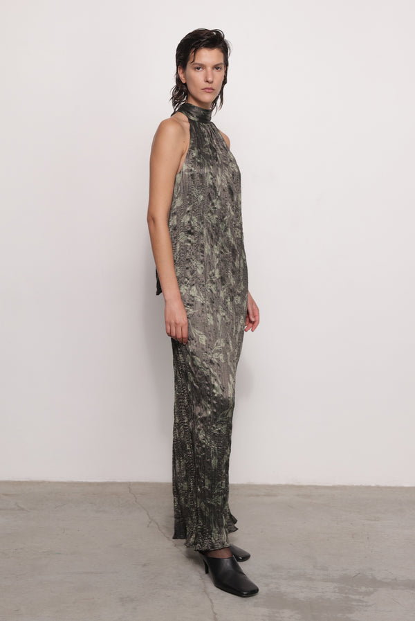 Sabina Musáyev LONDON DRESS ALL ITEMS DARK OLIVE PRINT