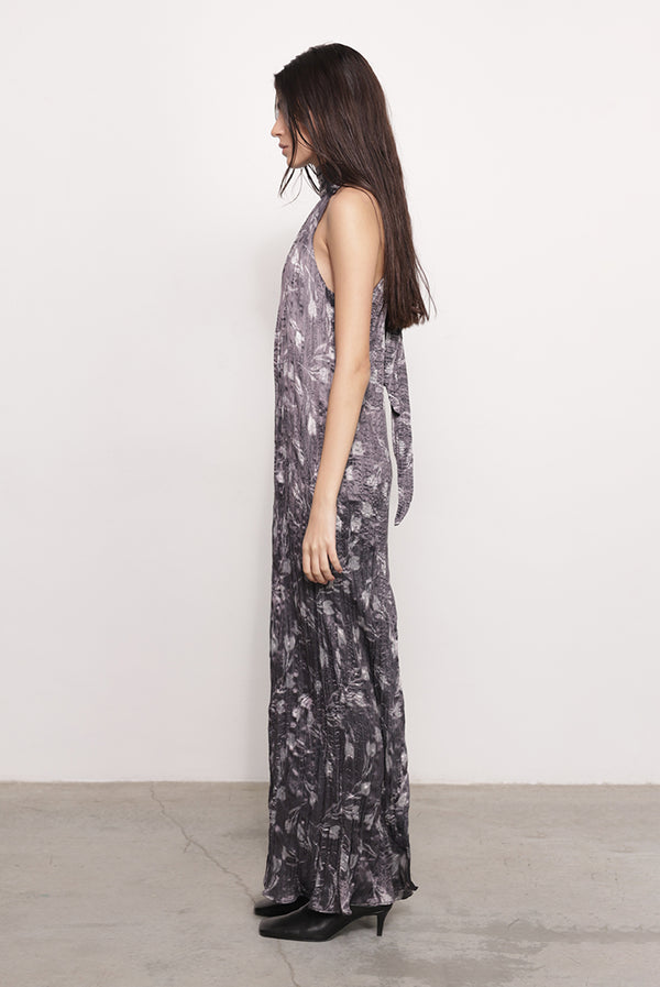 Sabina Musáyev LONDON DRESS PRE FALL WINTER 25/26 GRAPHITE PRINT