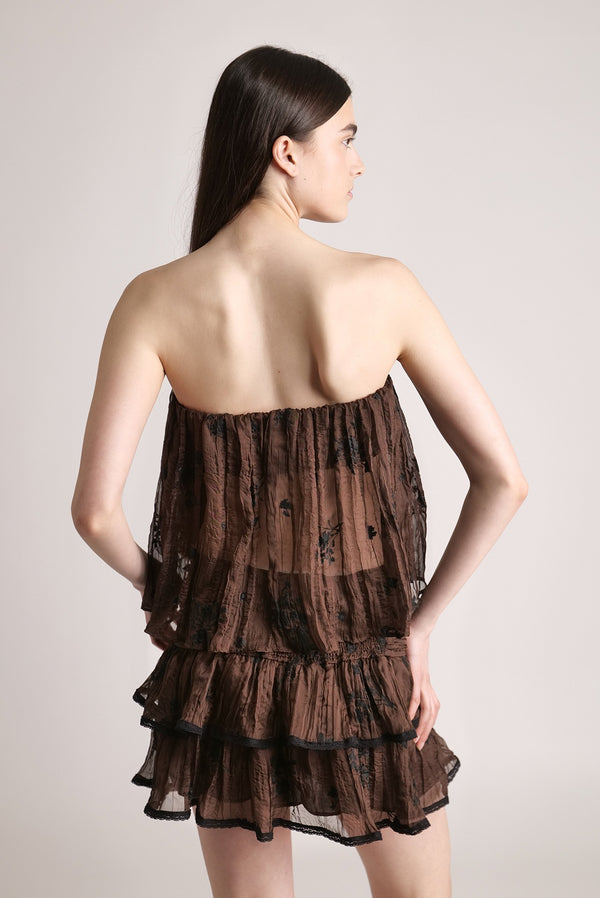 Sabina Musáyev LUCA TOP SUMMER SALE 50% OFF DARK BROWN