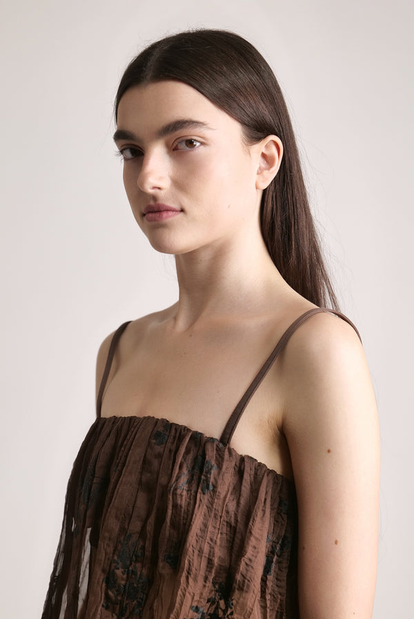 Sabina Musáyev LUCA TOP SUMMER SALE 50% OFF DARK BROWN