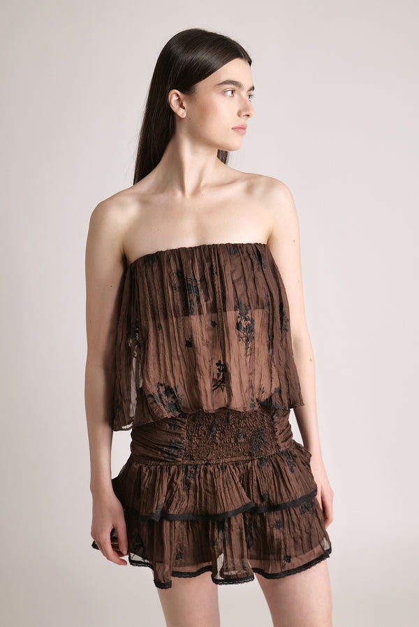 sabina musáyev LUCA TOP SUMMER SALE 50% OFF DARK BROWN