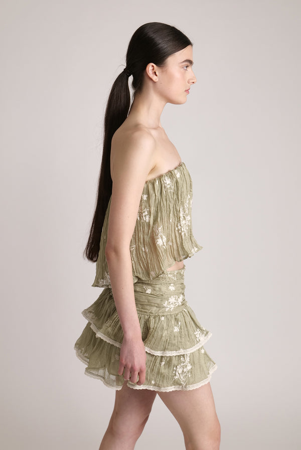 Sabina Musáyev LUCA TOP SUMMER SALE 50% OFF MOSS GREEN