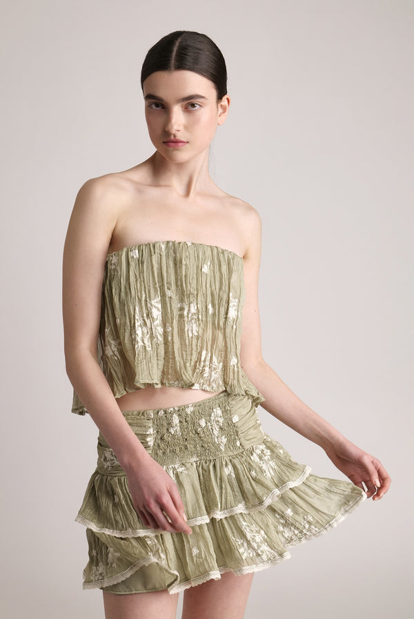 sabina musáyev LUCA TOP SUMMER SALE 50% OFF MOSS GREEN