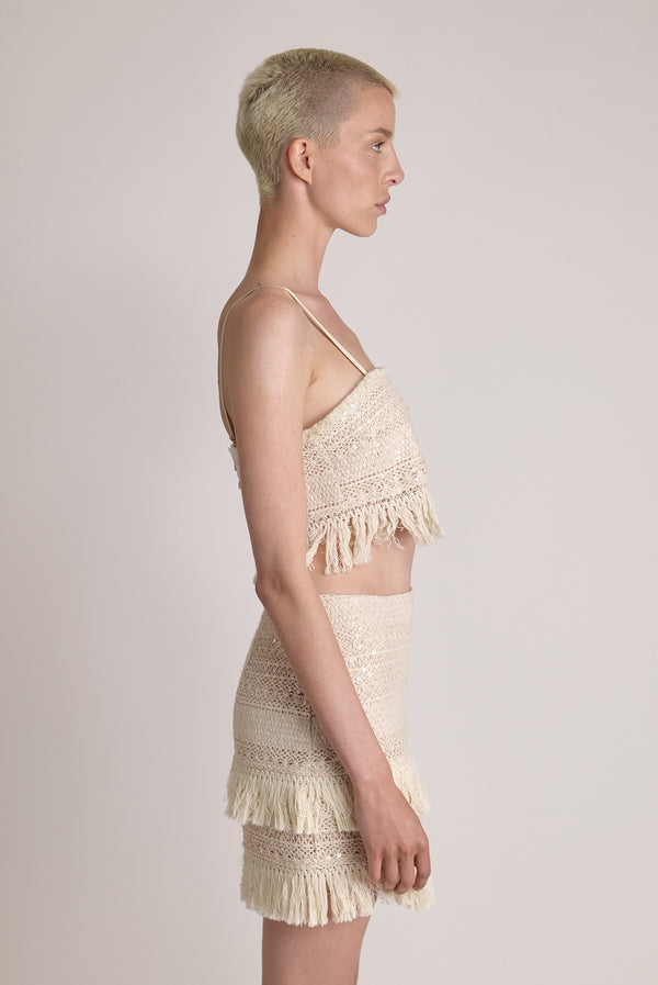 Sabina Musáyev LUCAS SKIRT SUMMER SALE 50% OFF OATMEAL