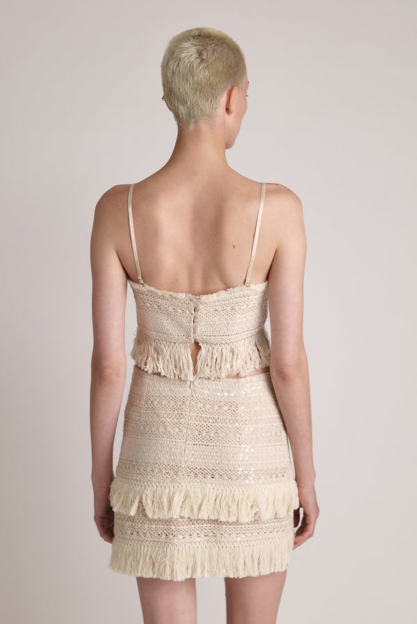 Sabina Musáyev LUCAS SKIRT SUMMER SALE 50% OFF OATMEAL