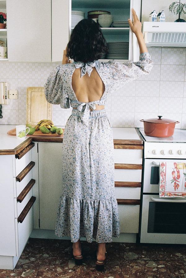 Sabina Musáyev LUMINARY DRESS SOFT CASUAL SAGE PRINT