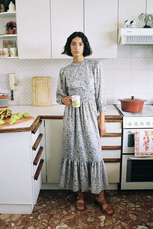 sabina musáyev LUMINARY DRESS SOFT CASUAL SAGE PRINT